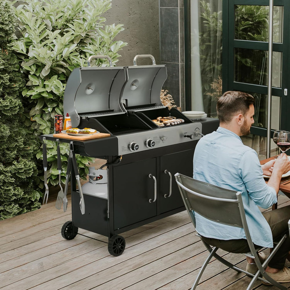 Royal Gourmet ZH3002N 2-Burner Propane Gas and Charcoal Grill Combo
