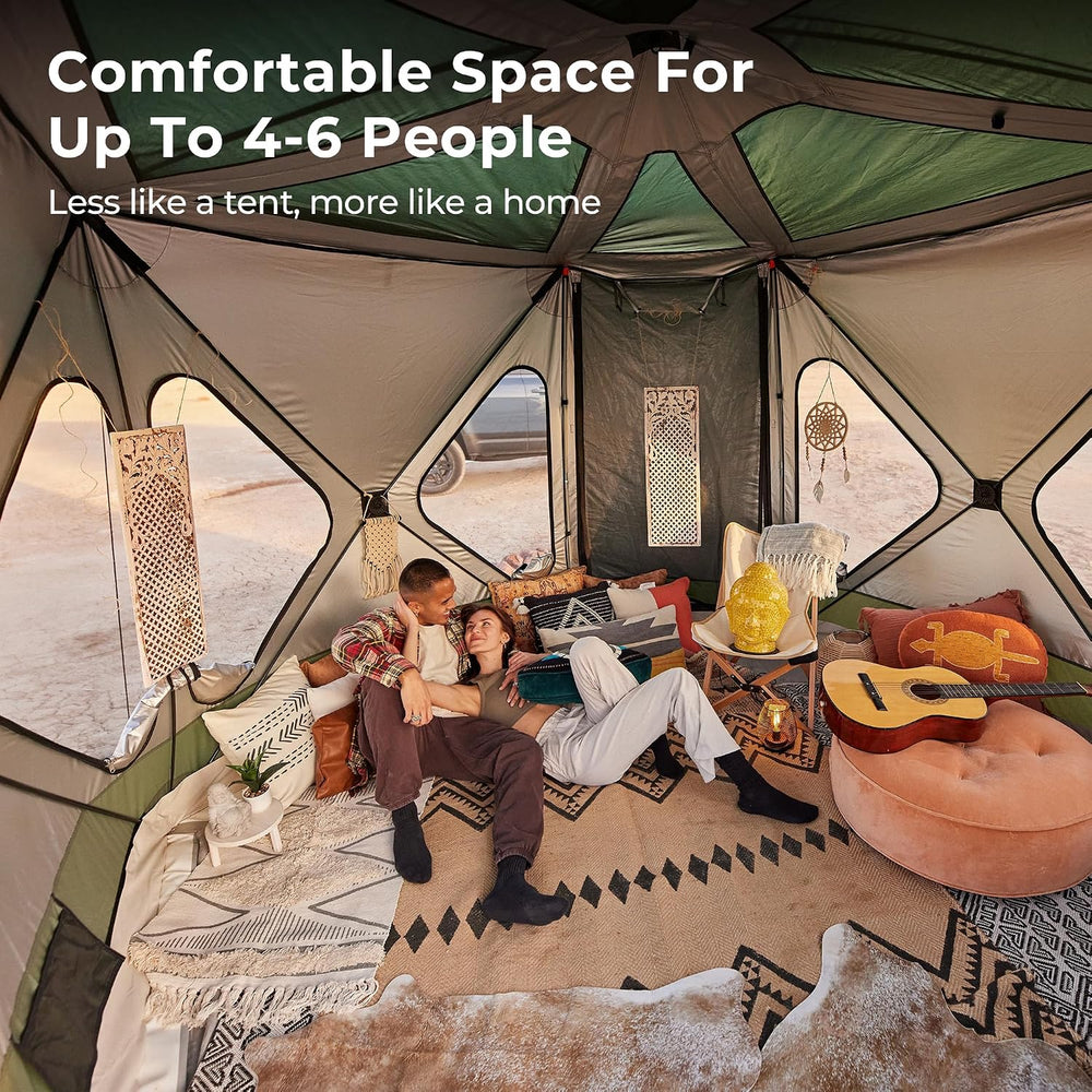 Space Acacia Lite Camping Tent, Pop Up Tents for Camping, Lightweight & D...