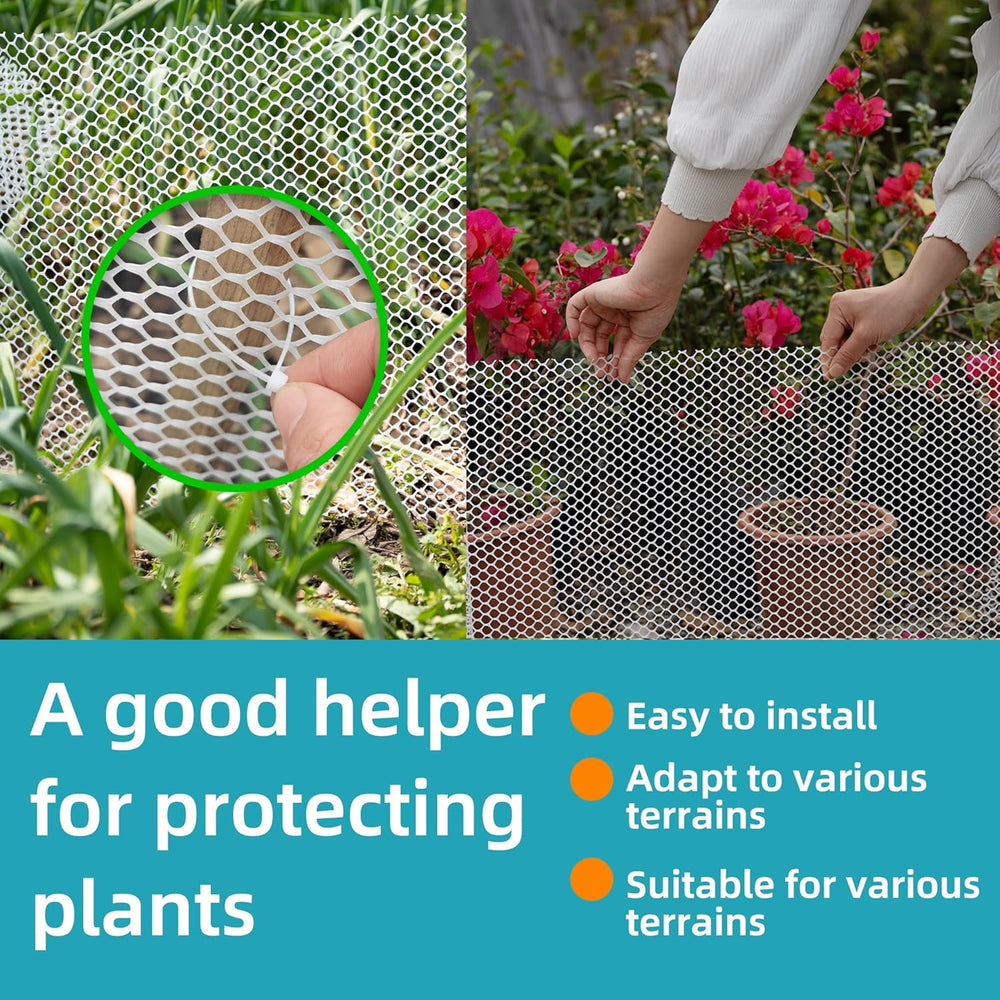 Pet & Garden Safeguard - 15.7IN x 49.2FT Roll - Black Plastic Netting, Mu...