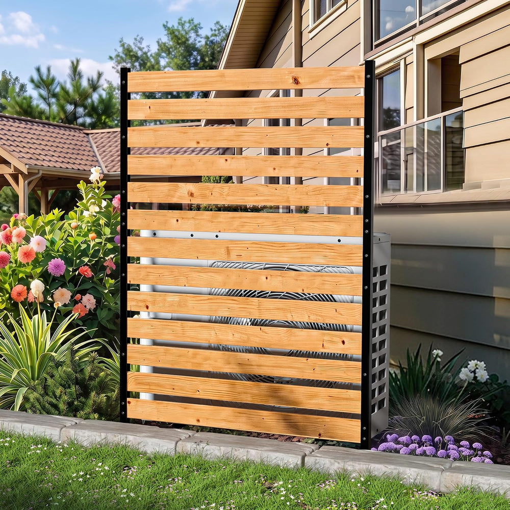 MTART 38" W x 60" H (1 Panel) Outdoor Privacy Screen with Aluminum ...