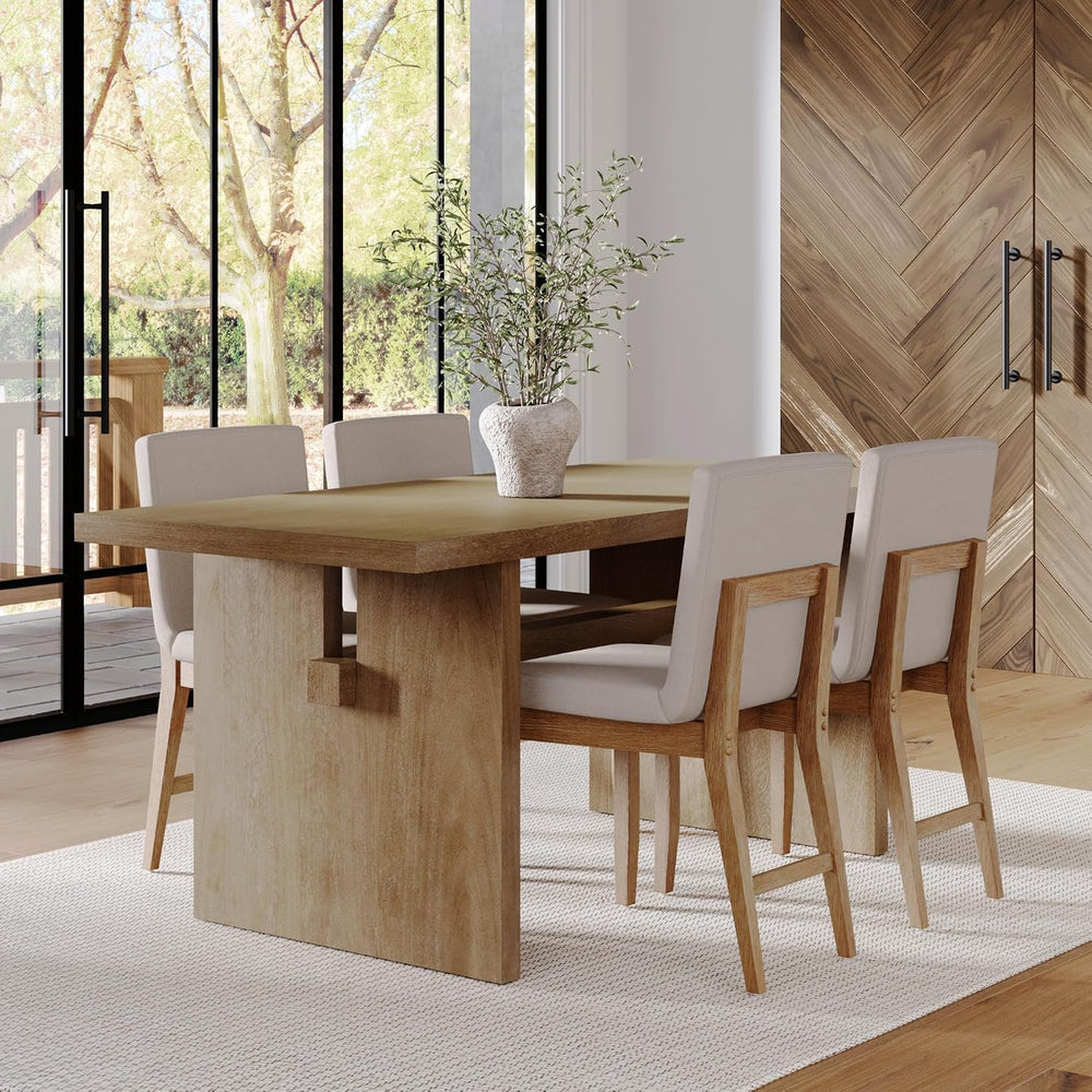 Nathan James Briggs Modern Dining Table for 6, Small Rectangle Dining Table, ...