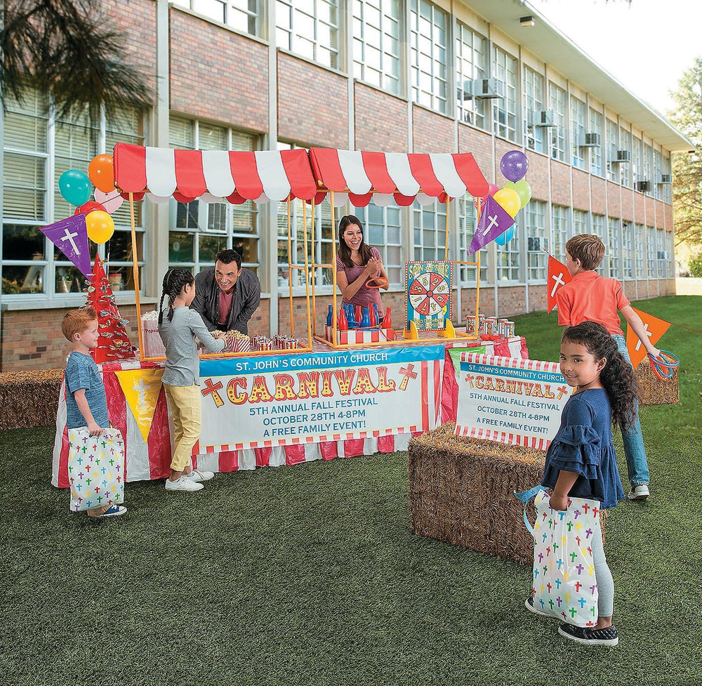 Fun Express Tabletop Tent 2.5 x 3.8 Feet Carnival Circus Canopy