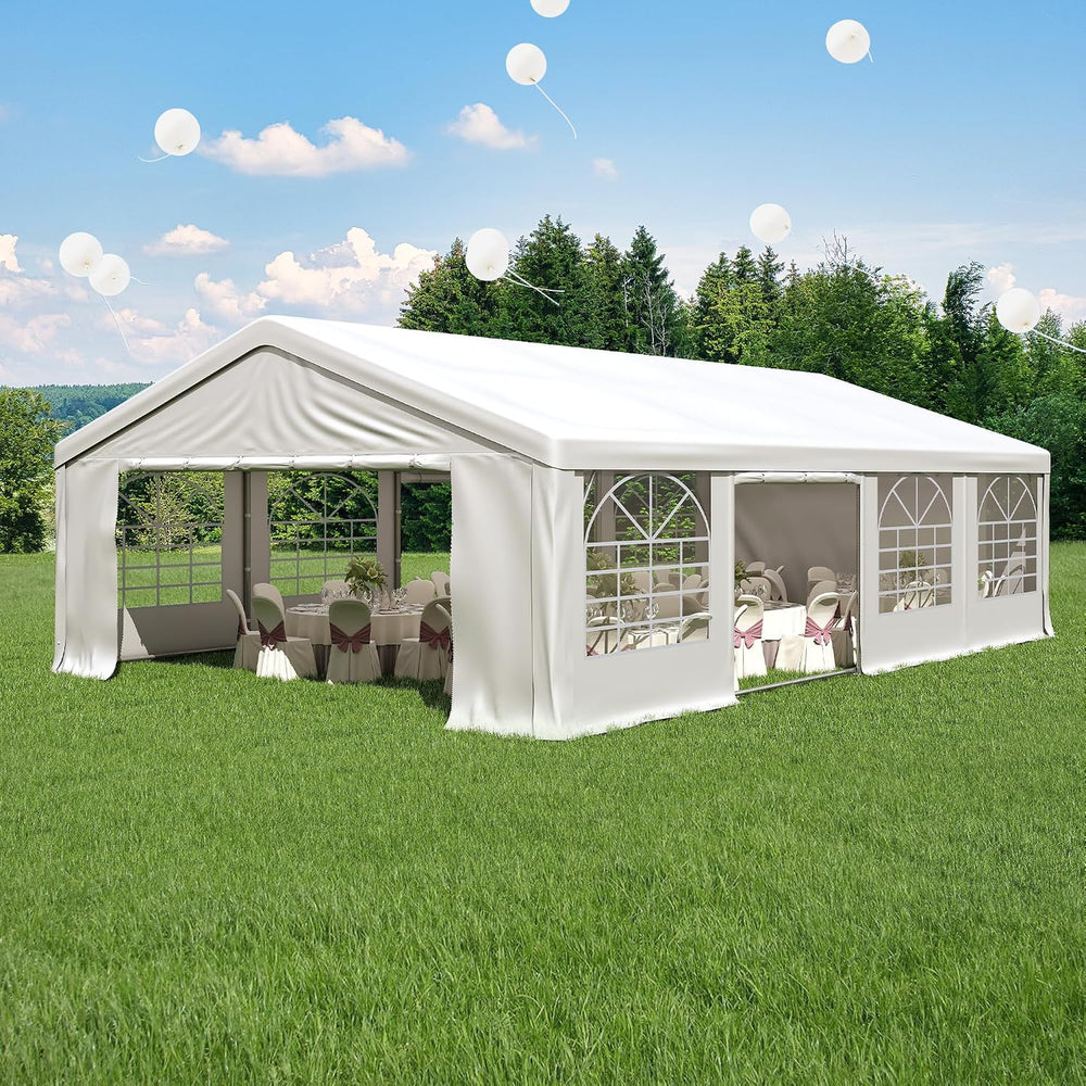 20' x 29.5' Heavy Duty Party Tent, Outdoor Large Wedding Tent with Re...