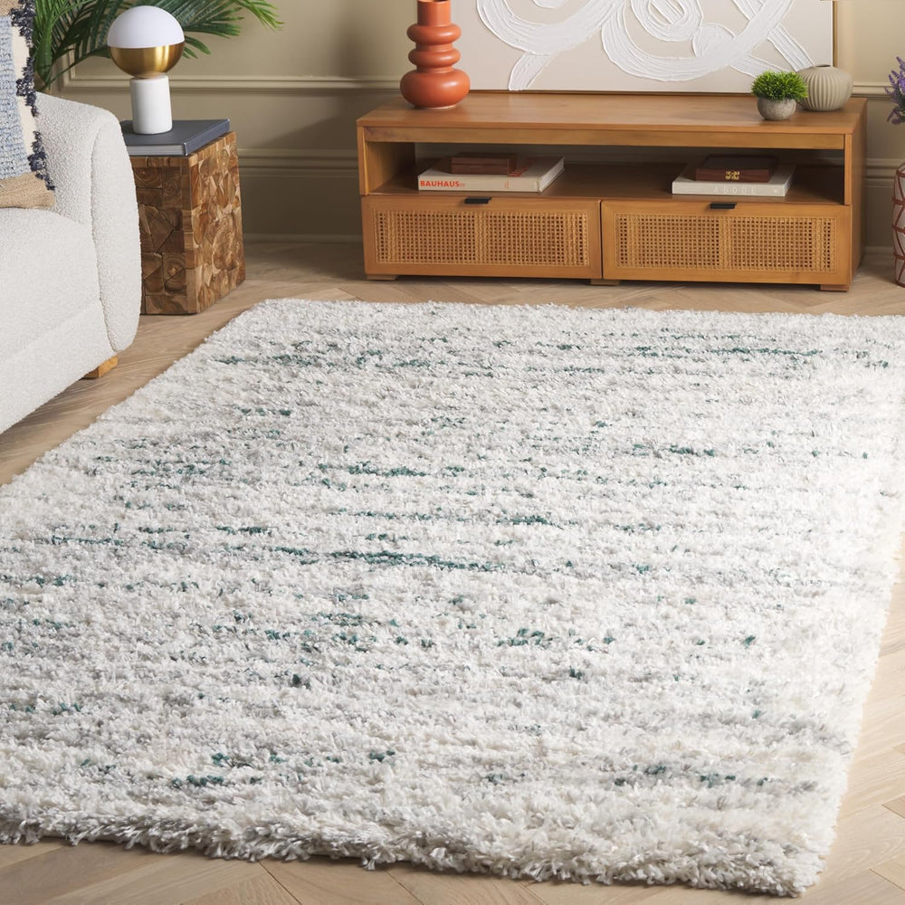 SAFAVIEH Fontana Shag Collection Area Rug - 9' x 12', Ivory & Gre...