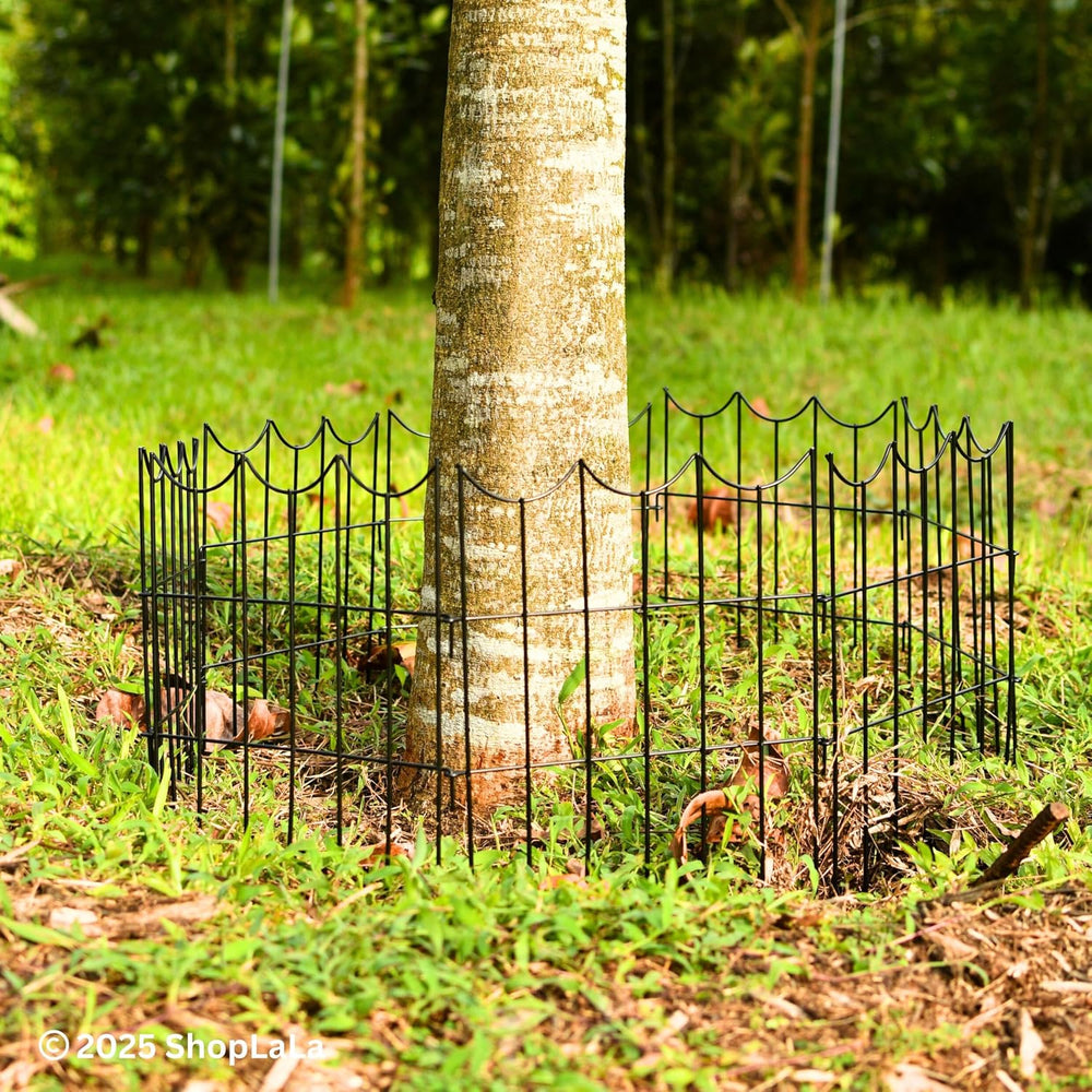 ShopLaLa Decorative Fences (25 Panels) 12in(L) x 16.5in(H) Rustproof Black Me...