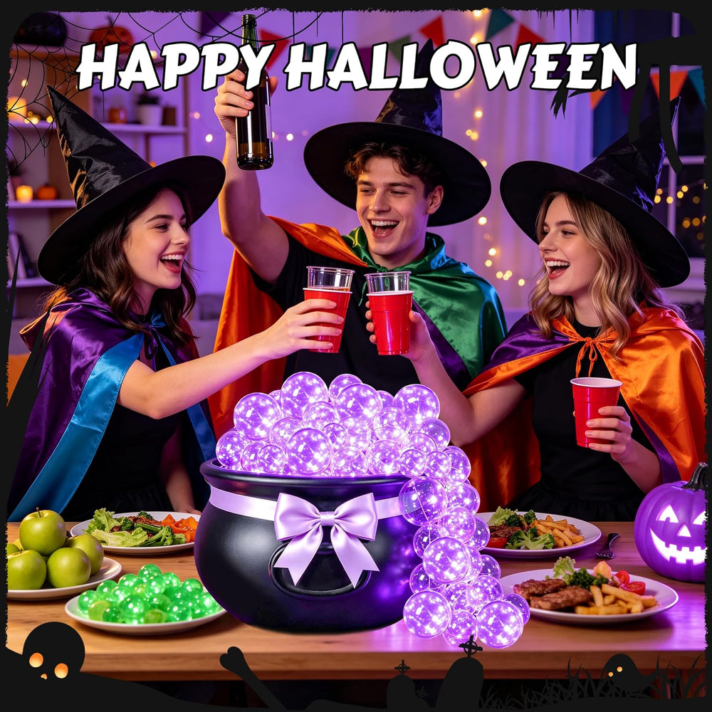 Halloween Witches Cauldron Decorations, DIY Bubbling Large Cauldron Bowl Set ...