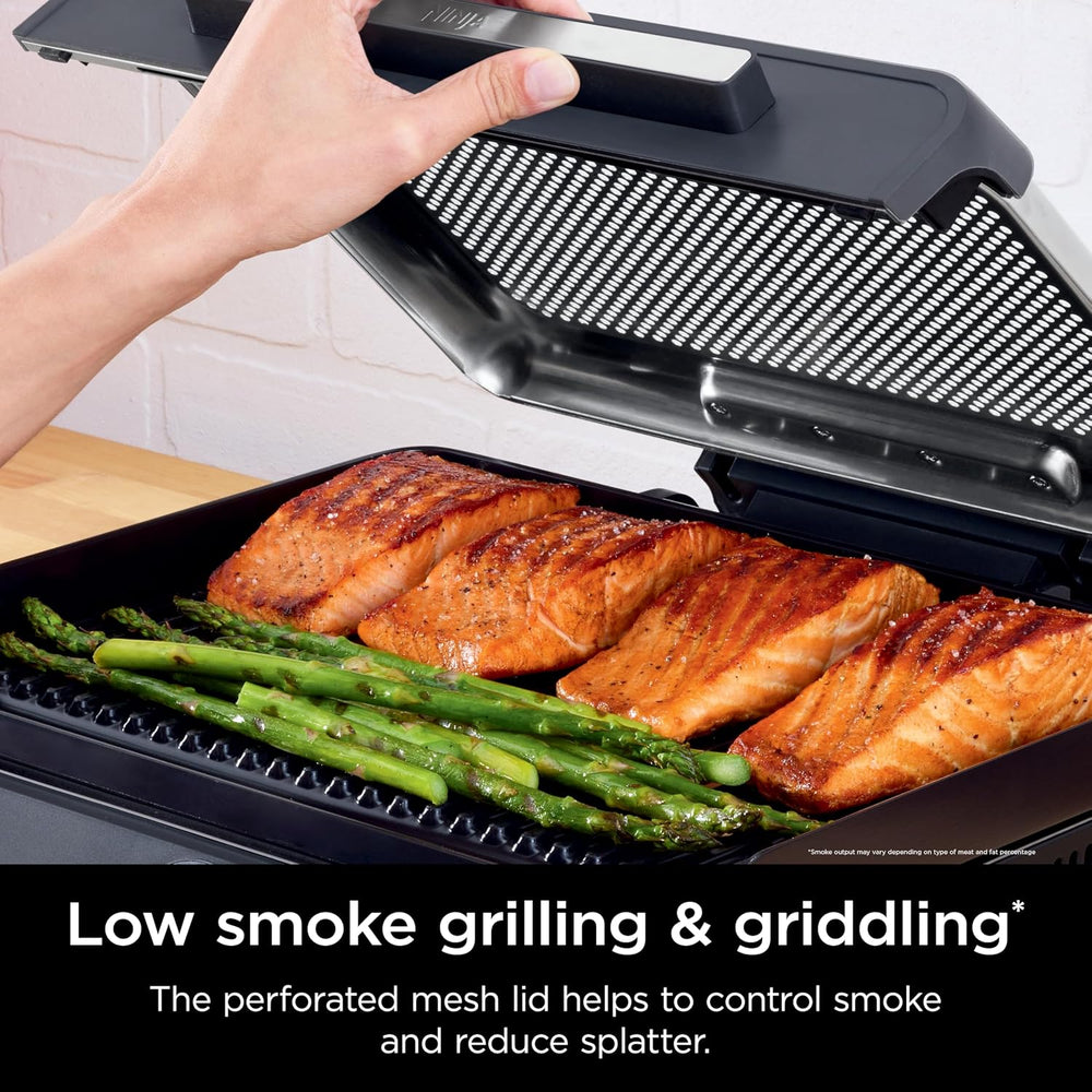 Ninja® Sizzle™ Indoor Grill & Griddle, 14'', 500°F, Grey/Silver, ...