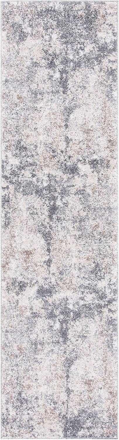 SAFAVIEH Aston Collection Runner Rug - 2' x 13', Light Grey & Gre...