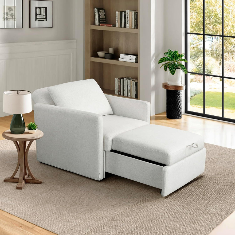 Serta® Bondi 36" Convertible Sleeper Chair, Cot-Size, Modern Farmhouse, ...
