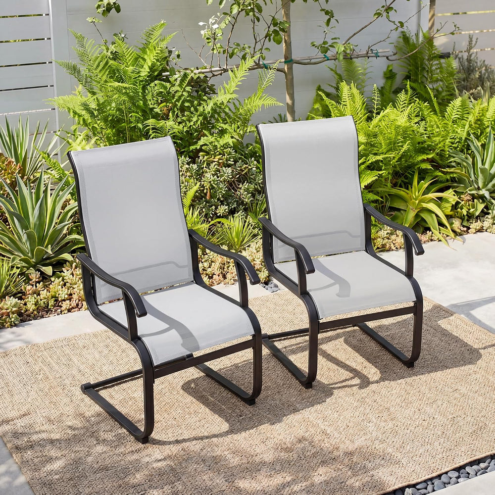 NUU GARDEN Patio Dining Chairs Set of 2, Breathable Textilene Outdoor Chairs ...