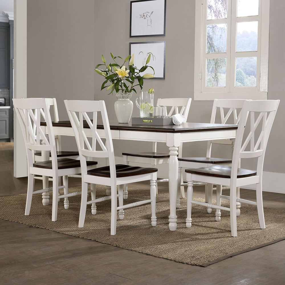 Crosley Furniture Shelby 7-Piece Traditional Dining Table Set for 6, Dinner T...