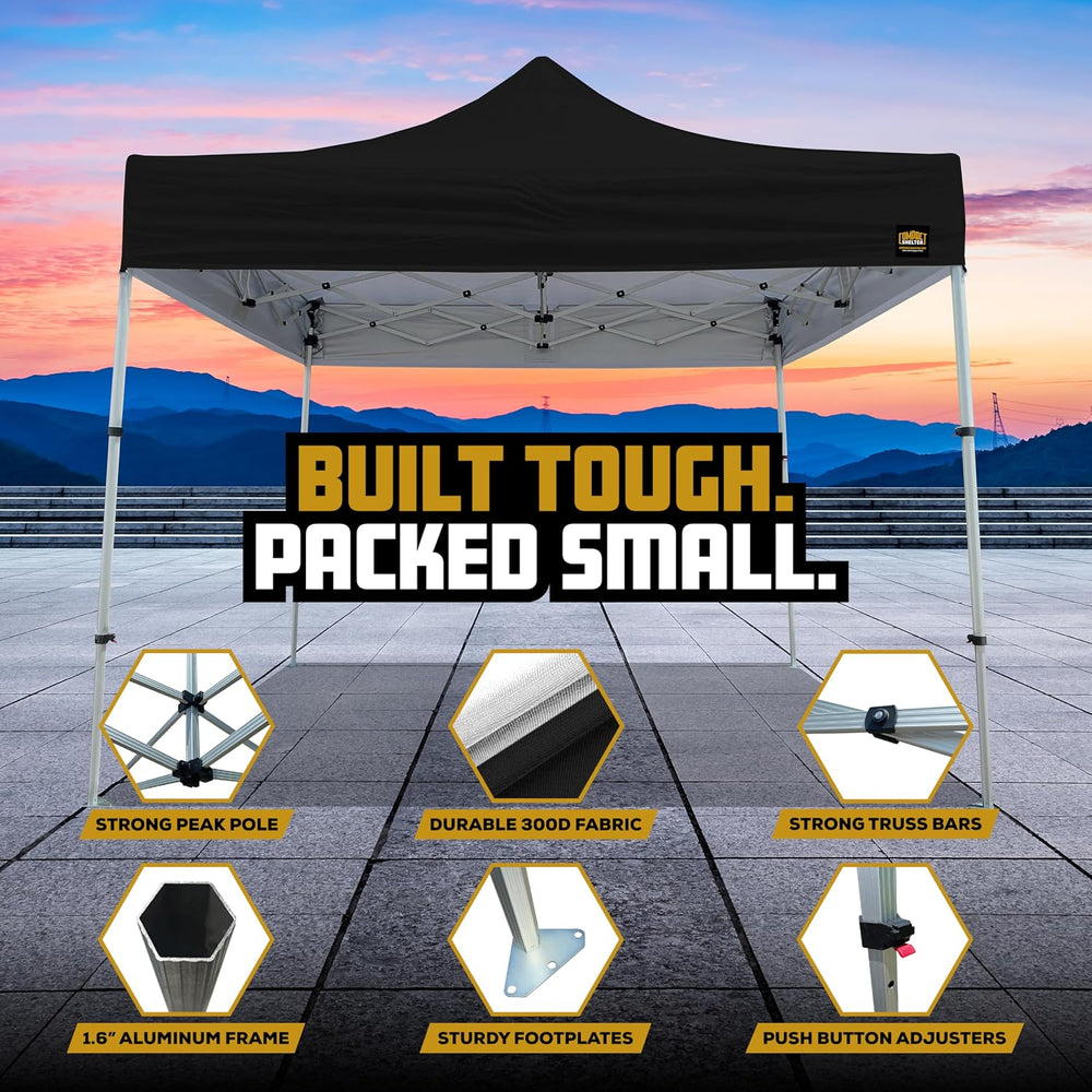 8x8 Heavy Duty Pop Up Canopy by Compact Shelter - Easy Setup, Commercial Grad...