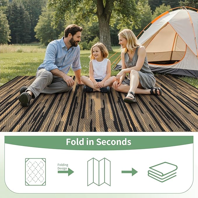 GENIMO Outdoor Rug for Patio Clearance, 6'x9' Waterproof Camping Mat,...