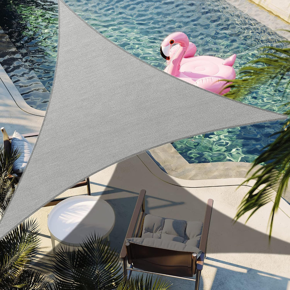 4' x 4' x 4' Gray Triangle Sun Shade Sail SSPT12 Canopy Durable F...