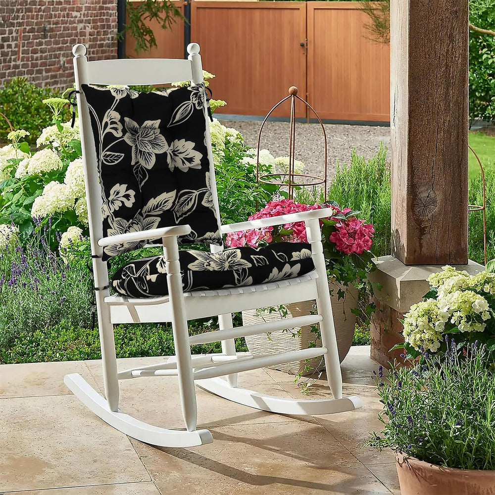 DYTXIII Set of 2 Rocking Chair Cushions for Outdoor/Indoor Use,Water Resistan...