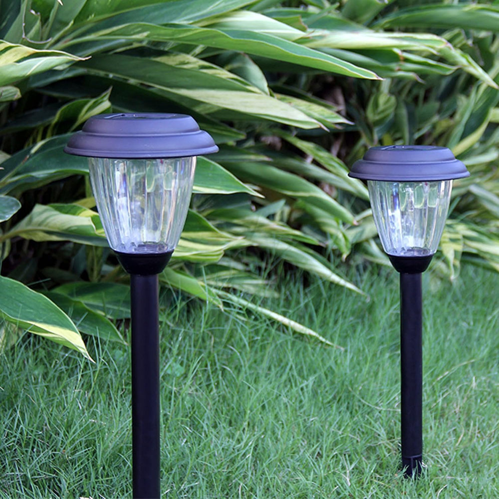 Solar Outdoor Pathway Lights Matt Black Stainless Steel Painted LED Lights fo...