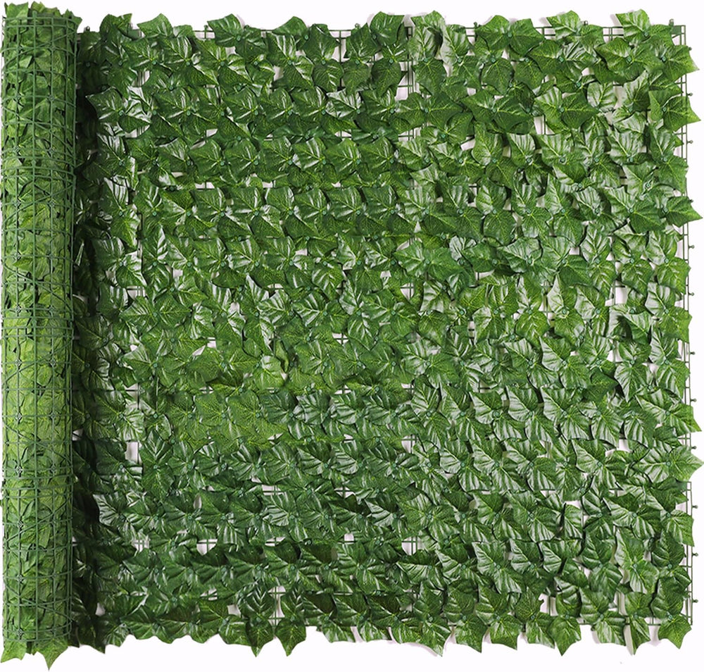 Jinwu Printed Sweet Potato Leaf Privacy Fence Screen – 39.4 x 118 Inch Artifi...