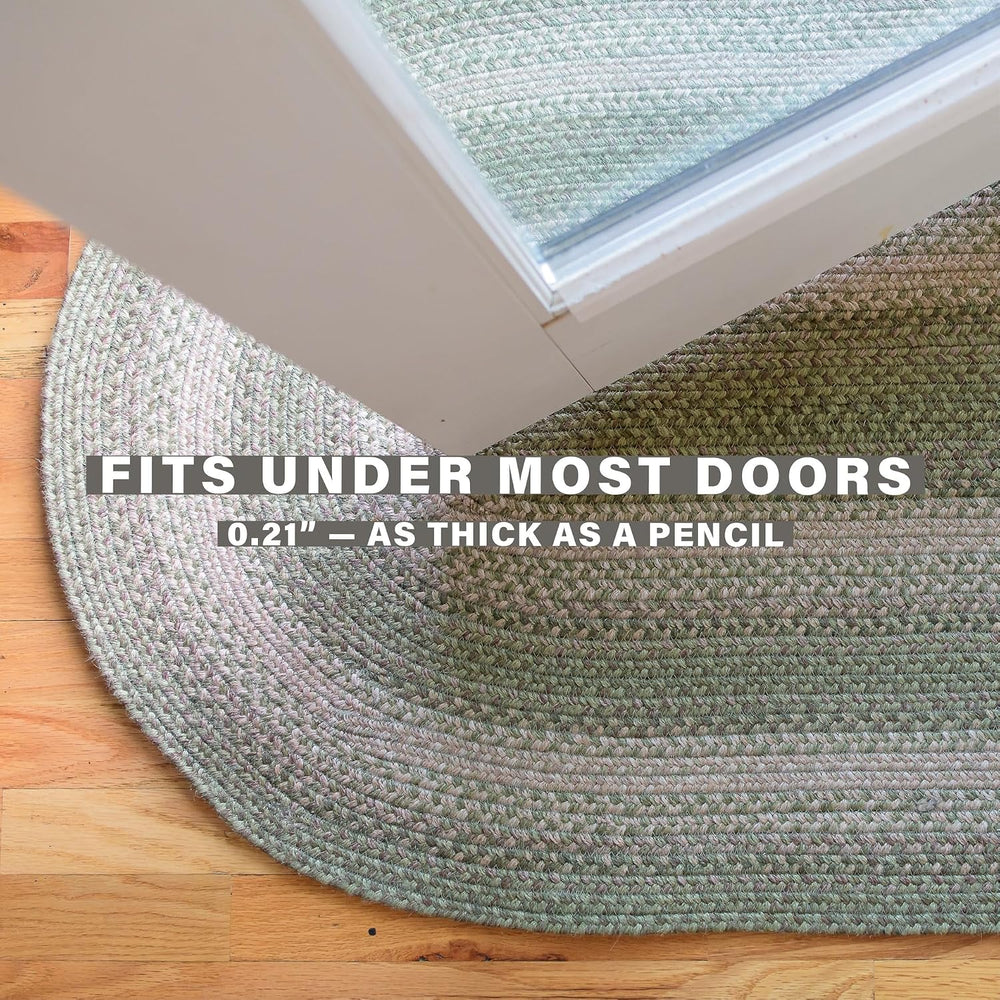 Homespice Grassland Braided Green Area Rug Ideal as Jute Country Rugs 4x6'