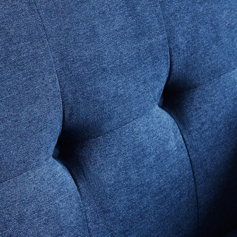 HUIMO Fabric Accent Chair, Button Tufted Living Room Chairs (1, Dark Blue)