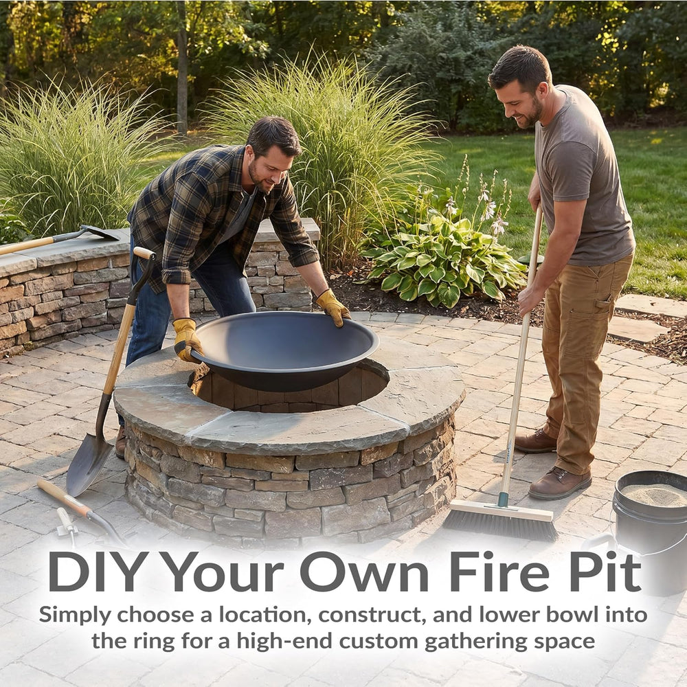 Sunnydaze Outdoor Fire Pit Bowl Replacement Insert, Round, Steel, Black