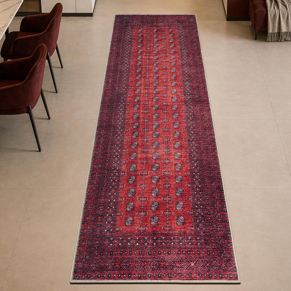 Keen Home Design Vintage Washable Runner Rug, Non-Slip Low Pile, 2x7