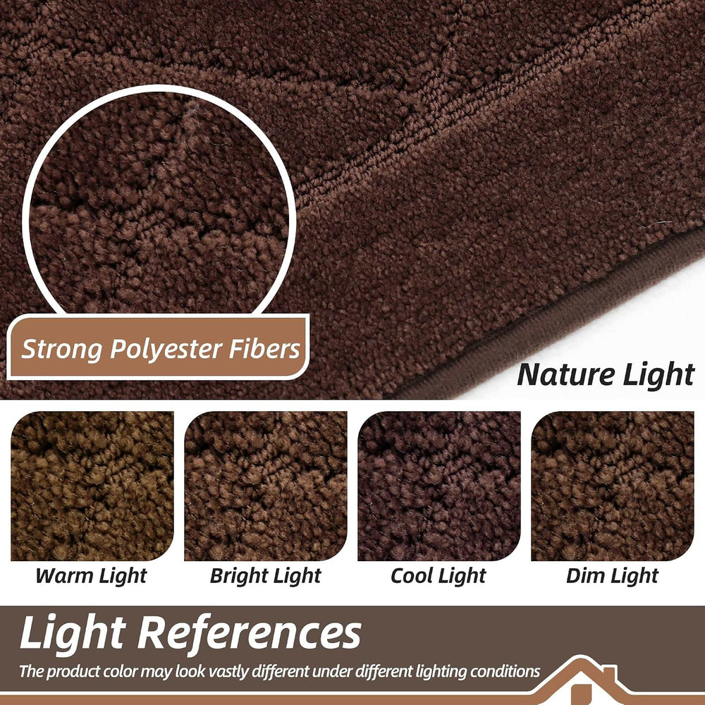 BEQHAUSE Dirt Trapper Door Mat 24" x 36", Doormat Non-Slip, Brown