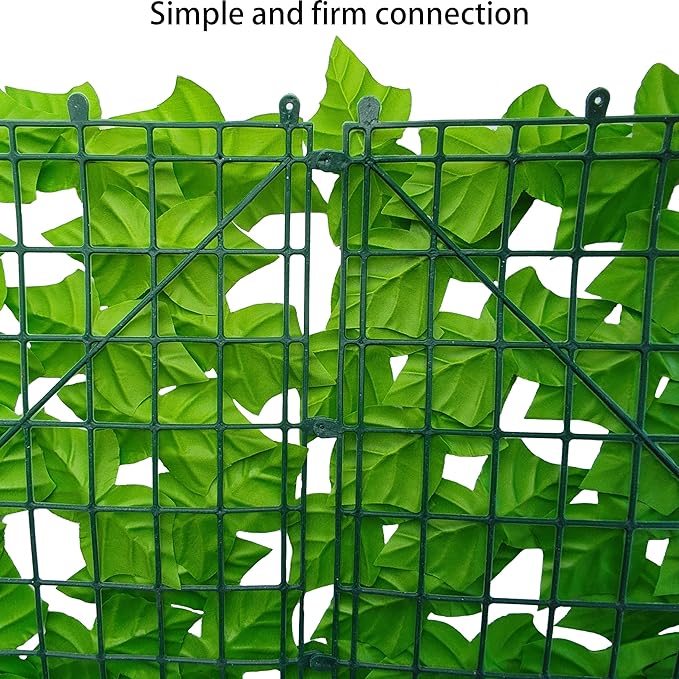Artificial Ivy Privacy Fence Wall Screen: 48X120 in UV-Anti Faux Greenery Bac...