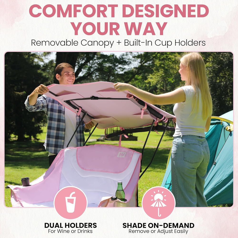 Night Market Double Camping Chair – Camping Couch, Double Folding Chair with ...