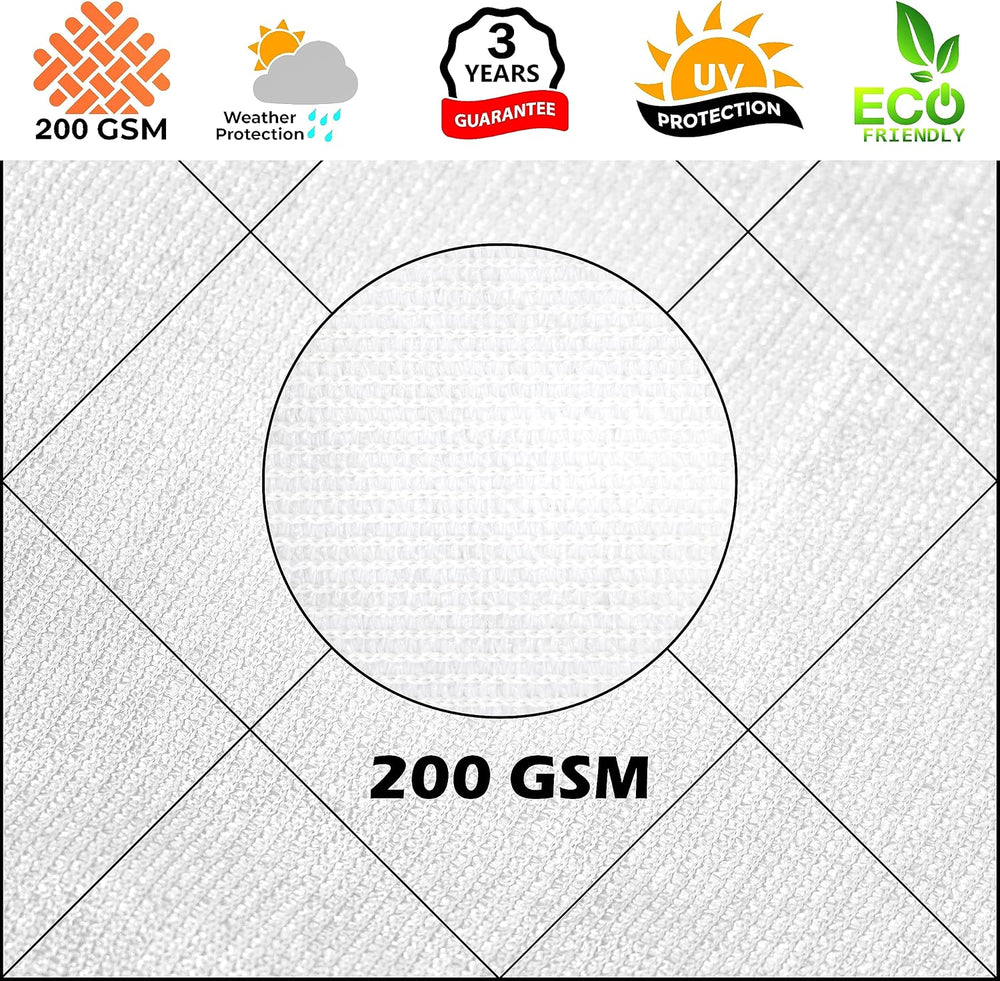 Royal Shade 1 6' x 1 6' x 1 6' White Triangle Sun Shade Sail for ...