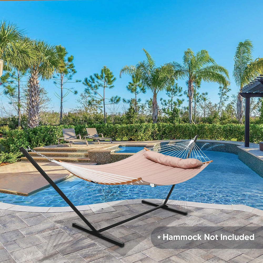 SUNCREAT 12 FT Heavy Duty Hammock Stand, 475 lbs Capacity, Black