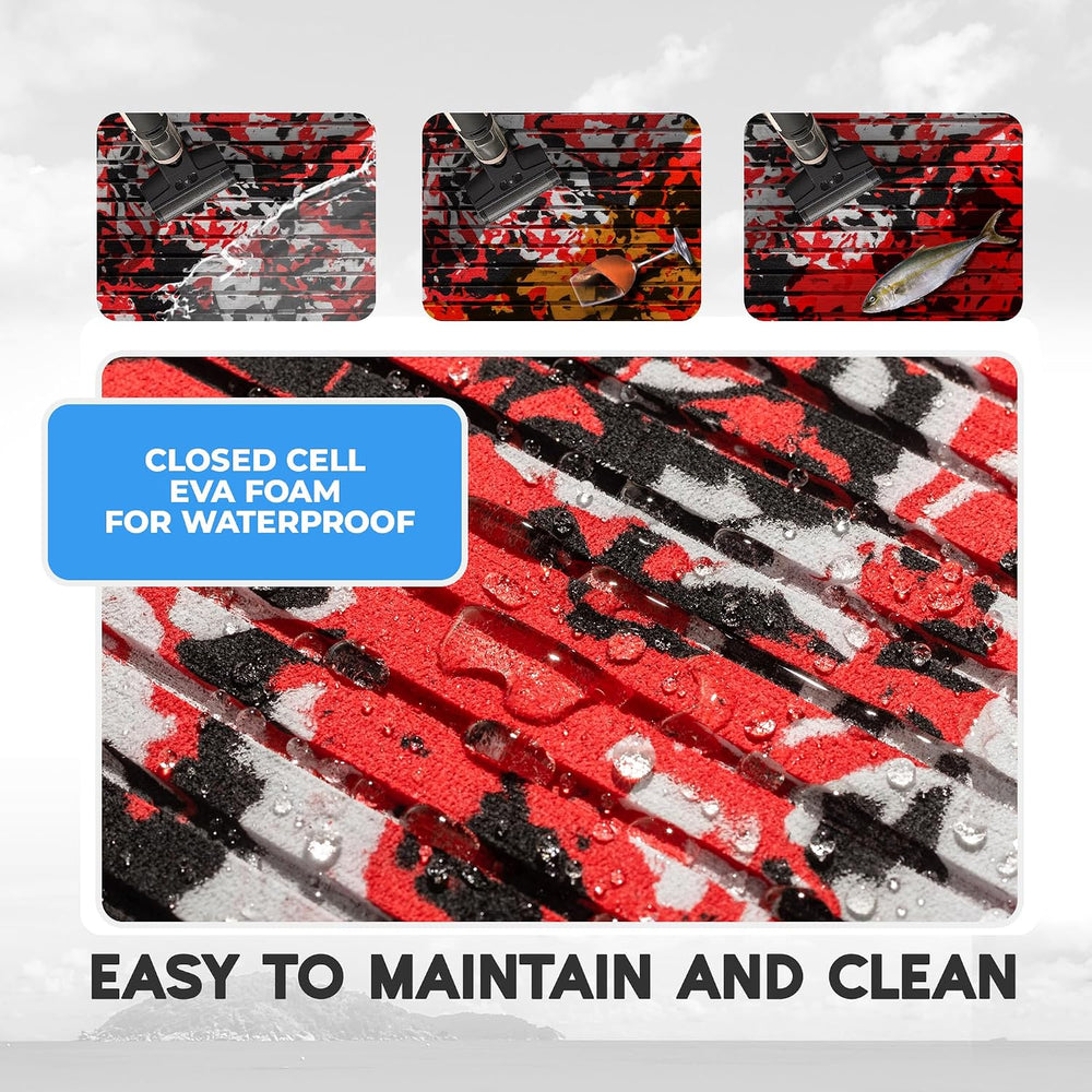 FOCEAN Boat Flooring EVA Foam Boat Decking Marine Flooring Camo Self-Adhesive...