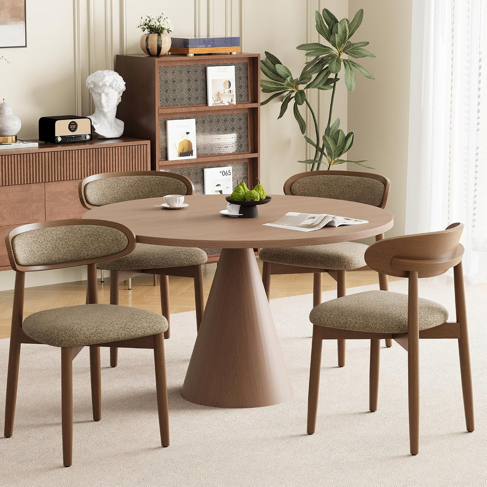 Dining Chairs Set of 4, Upholstered Dining Room Chairs with Solid Wood Legs
