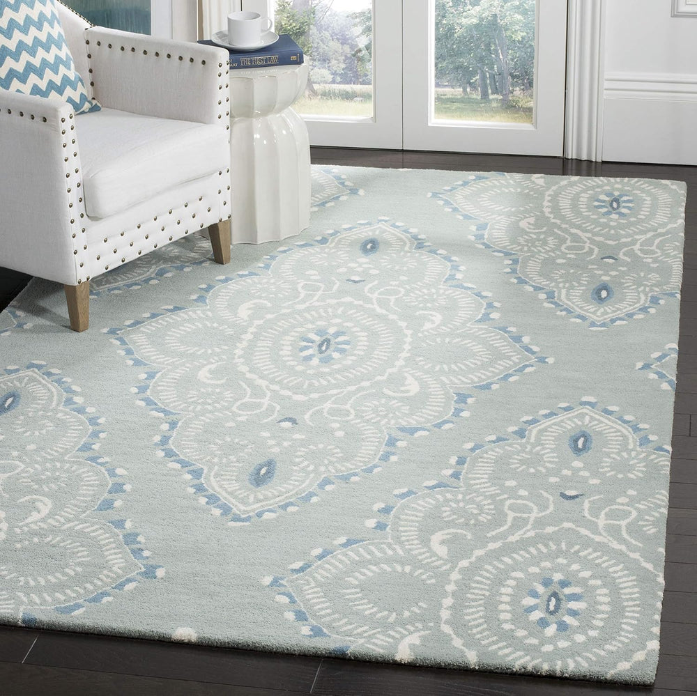SAFAVIEH Wyndham Collection Area Rug - 10' x 14', Blue & Ivory, H...