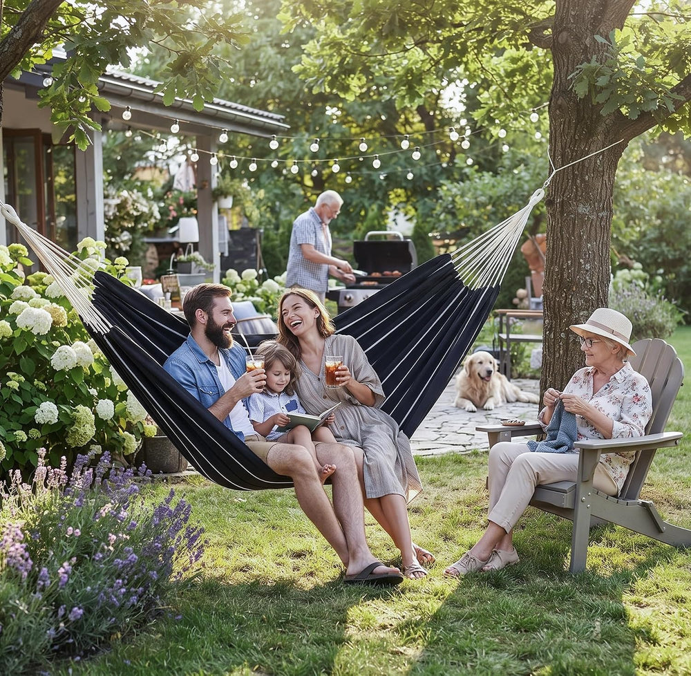 PNAEUT Family Hammock for Outside, 2 Person Tree Hammock for Stand
