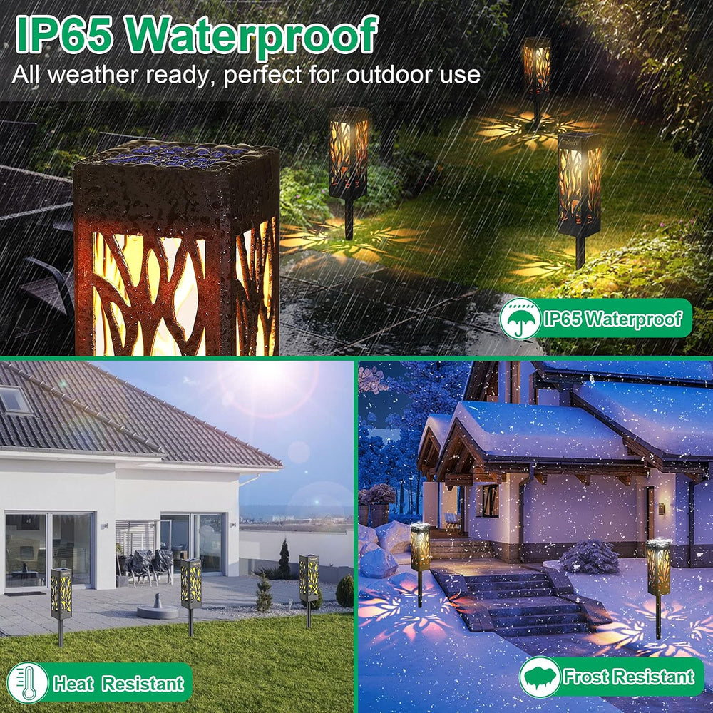 TomCare Solar Lights Outdoor Bright Solar Pathway Lights, 8 Pack