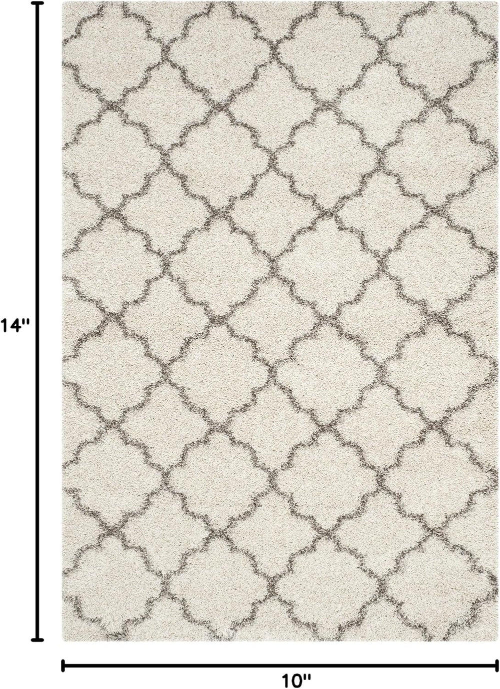 SAFAVIEH Hudson Shag Collection Area Rug - 10' x 14', Ivory & Gre...
