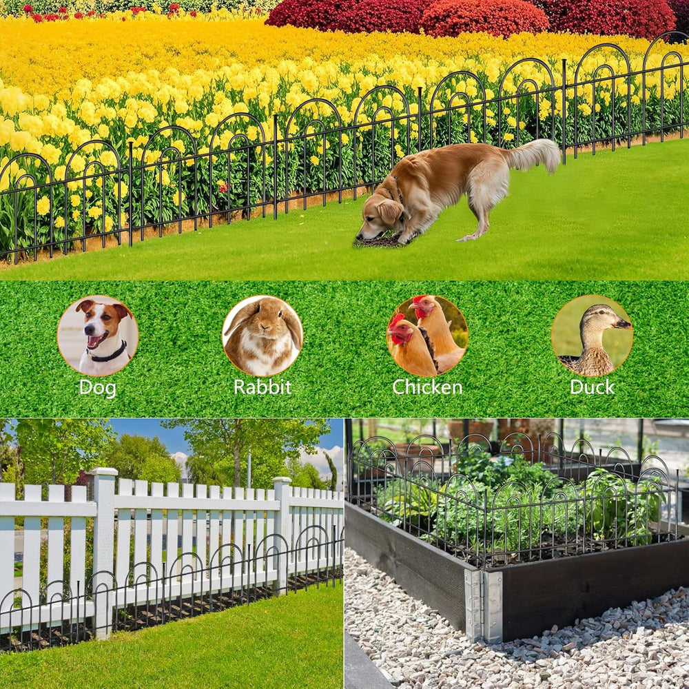 45ft X 13in Animal Barrier Fence, 32 Panels No Dig Fence for Dogs Rabbit, Ant...