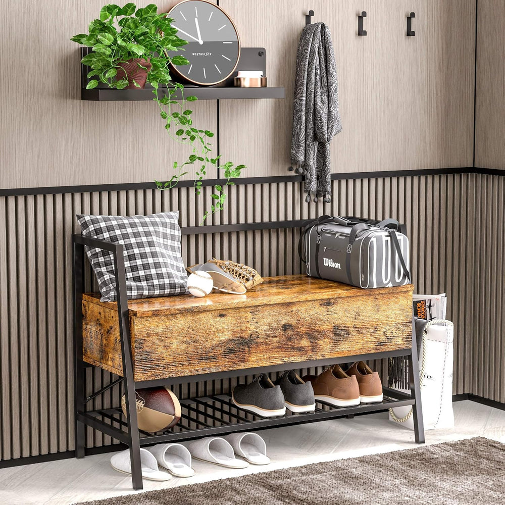 IRONCK Shoe Storage Bench with Practical Storage for Entryway Furniture