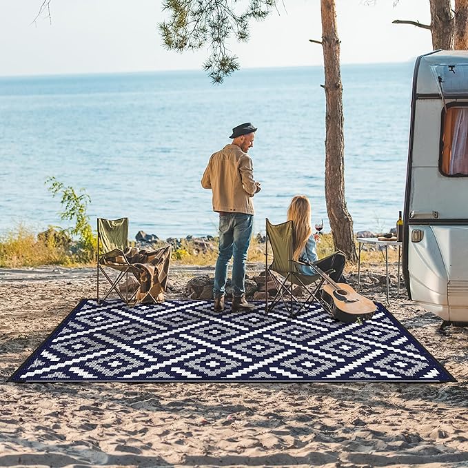 GENIMO Outdoor Rug for Patio Clearance, 6'x9' Waterproof Camping Mat,...