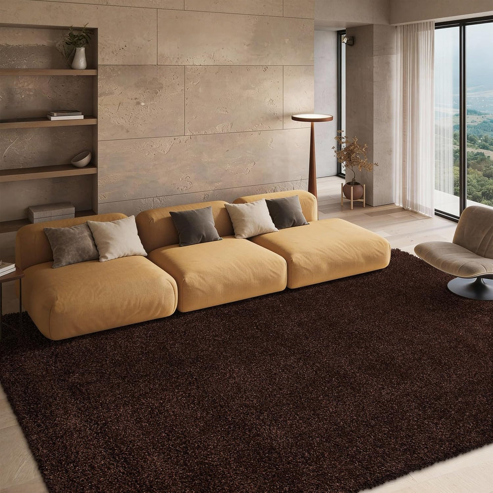 SAFAVIEH Area Rug 11x15 - California Shag Collection - Large - Brown, Non-She...