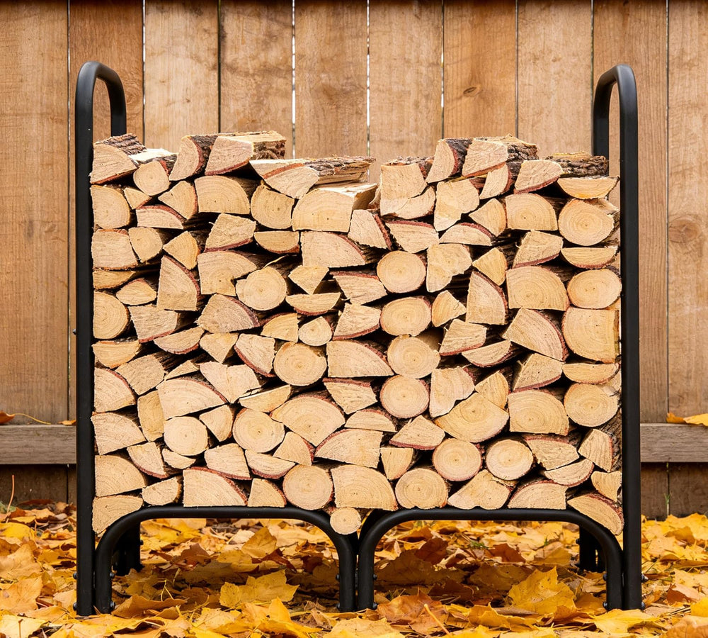 4ft Firewood Rack Heavy Duty Indoor Outdoor Firewood Storage Log Rack with Co...