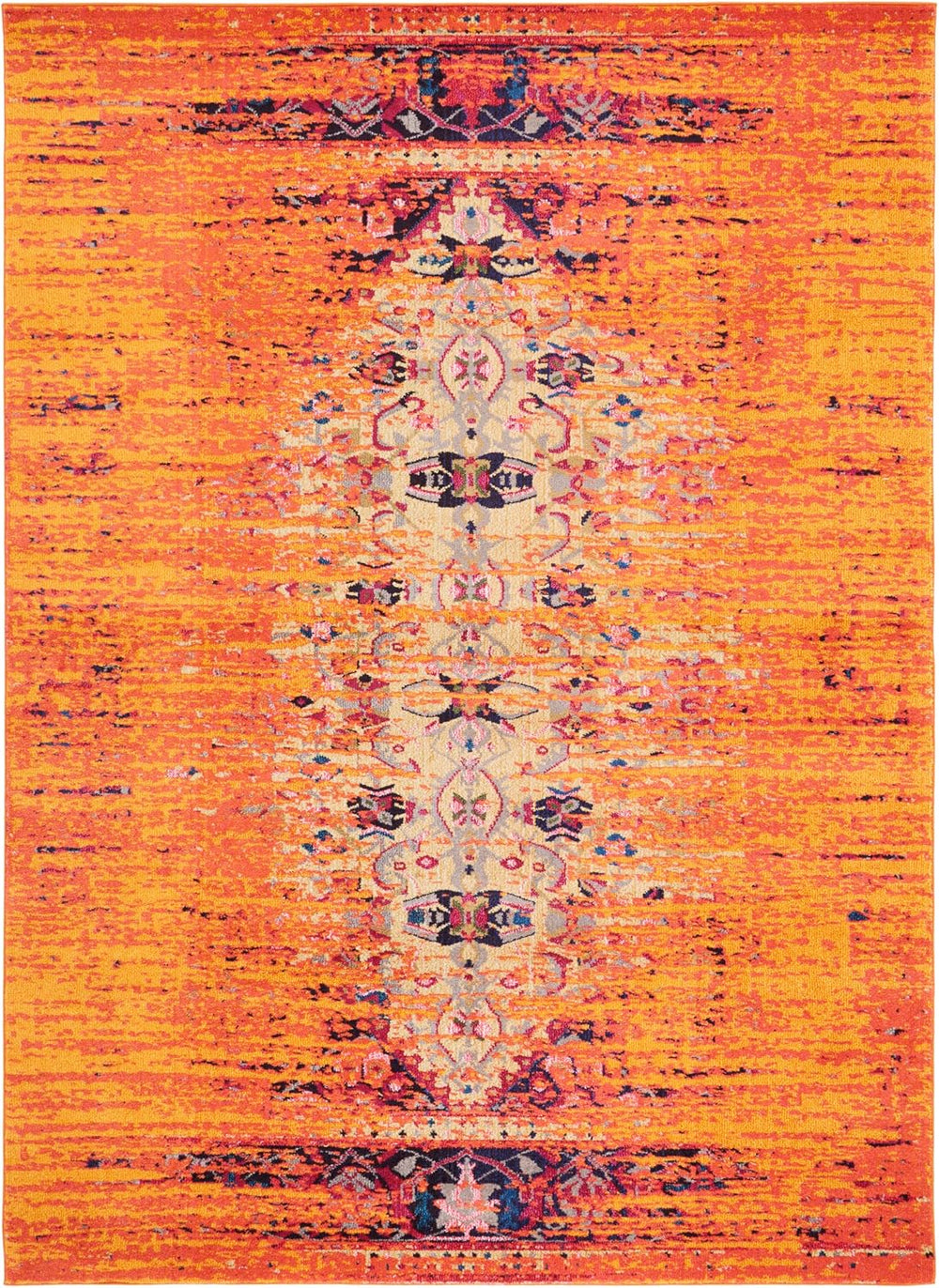 SAFAVIEH Monaco Collection Area Rug - 8' x 10', Orange & Multi, M...