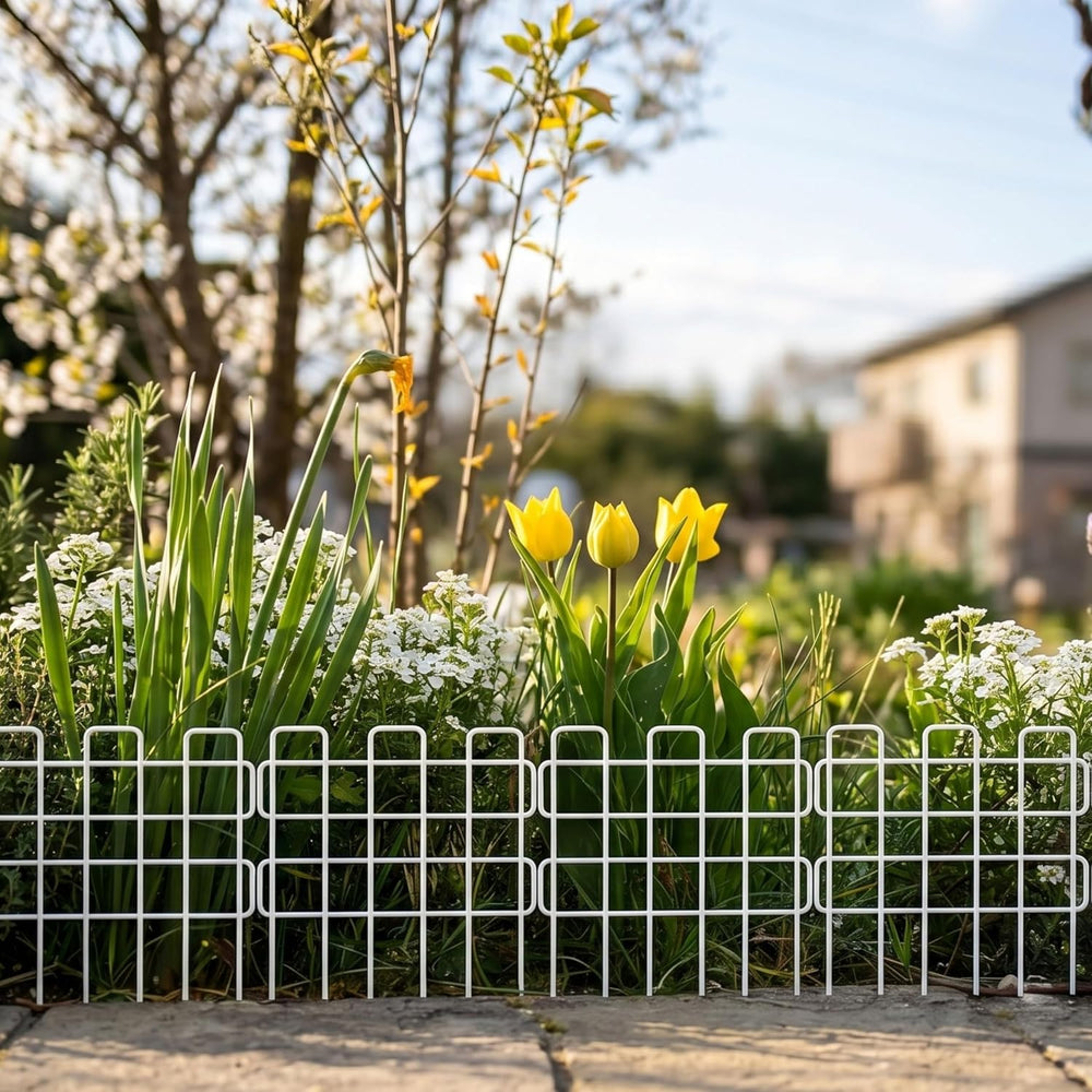ShopLaLa Garden Fence Border (20 Panels) 12in(L) x 16.5in(H) Rustproof Decora...