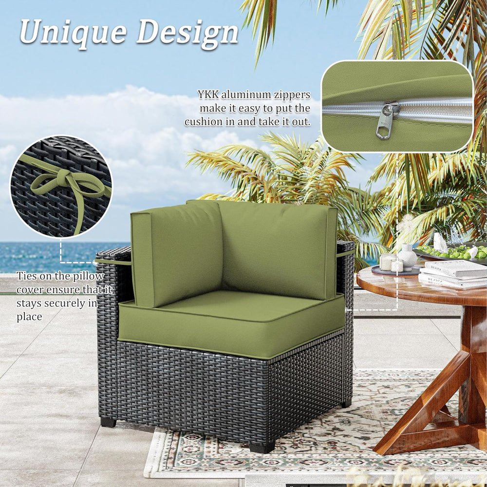 14 Pcs Outdoor Patio Cushion Covers, Replaceable Waterproof Furniture Covers,...