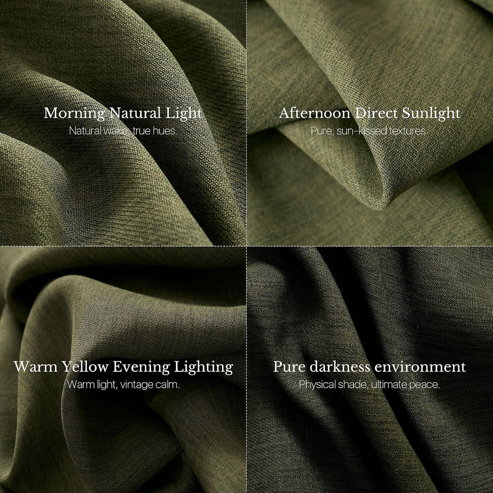 NICETOWN Extra Long Pinch Pleated Linen Curtains with Hooks 9 ft