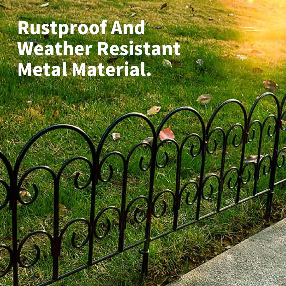 Garden Edging Border Decorative Fences Panel 18" W x 16" H 5 Pack f...