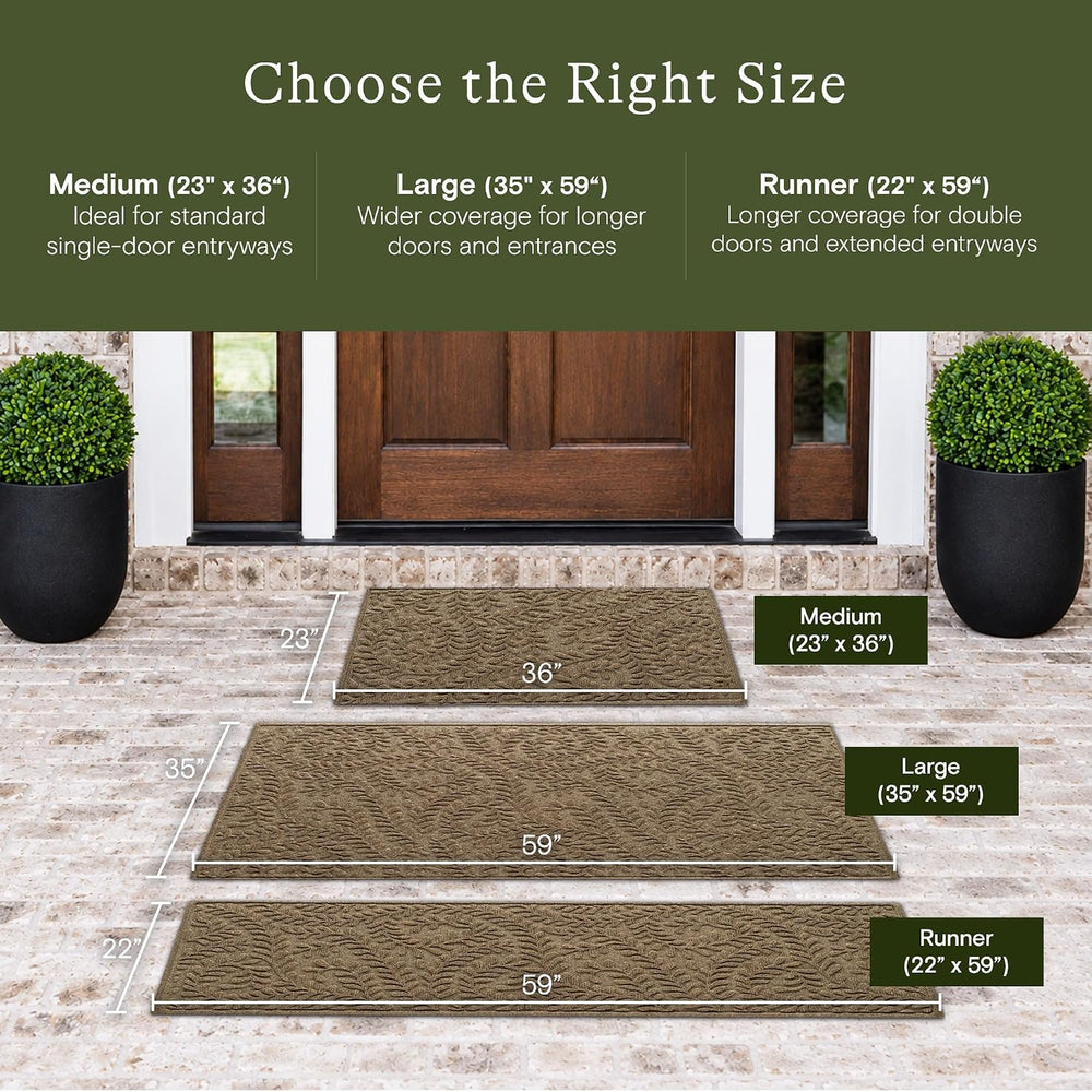 WaterHog Boxwood Front Door Mat Indoor Outdoor Entrance, All-Weather Mats