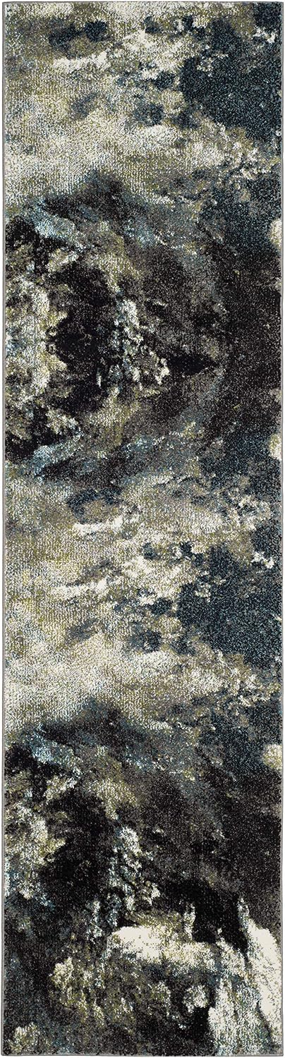 SAFAVIEH Glacier Collection Runner Rug - 2'3" x 6', Blue & M...