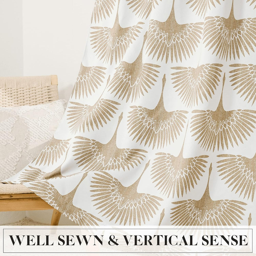 KGORGE Geometric Pattern Blackout Curtains - Thermal Insulated Room Darkening...