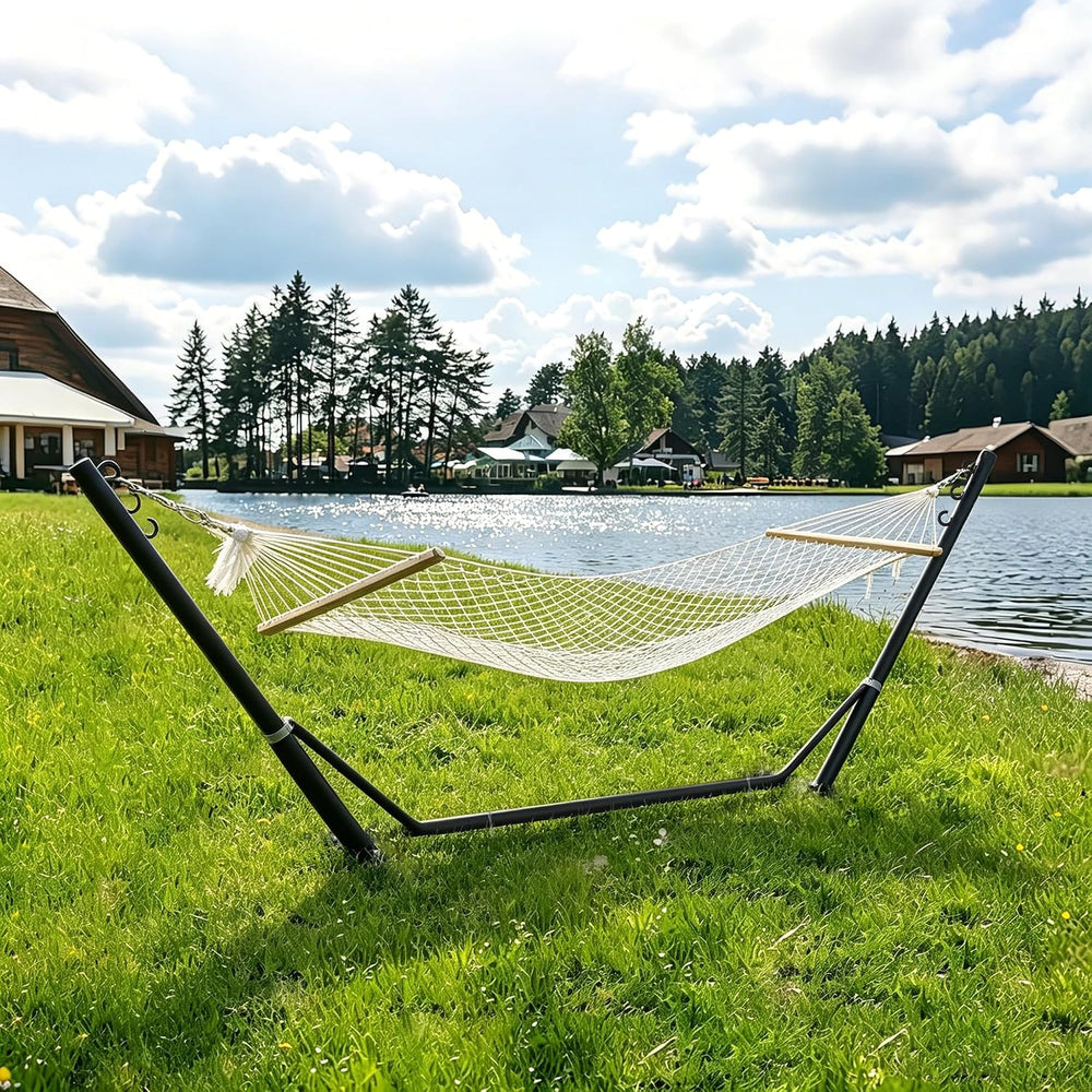 Hammock Stand, 8-12FT, Black, 600lbs, Universal, Weather Resistant